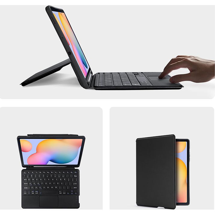 Etui z klawiaturą Bluetooth 5.0 Dux Ducis (seria DK) do Galaxy Tab S6 Lite (2020/2022/2024), czarne.